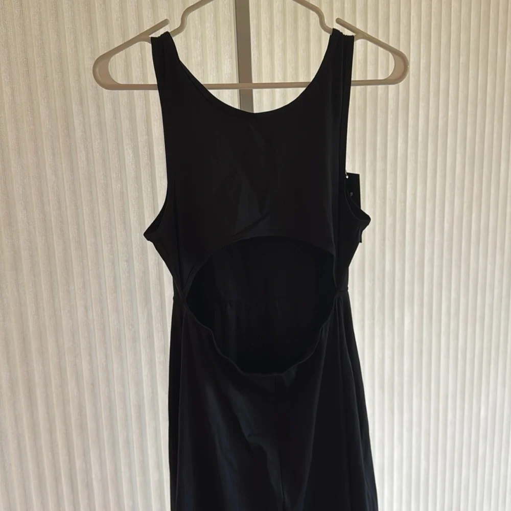 Halara Black Maxi Dress With Pockets Size Large NWT - Picture 7 of 7